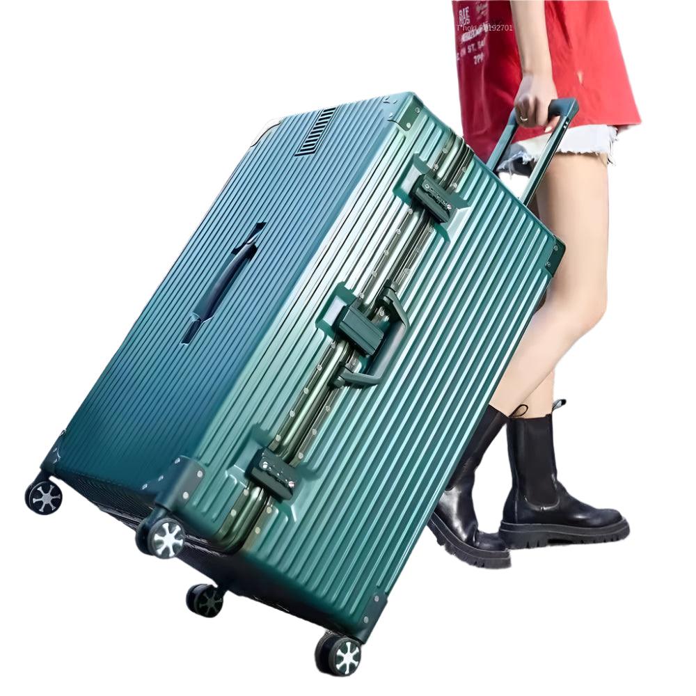 Oversized Cipher Suitcase | ABS+PC Trolley Luggage with Lock & Wheels