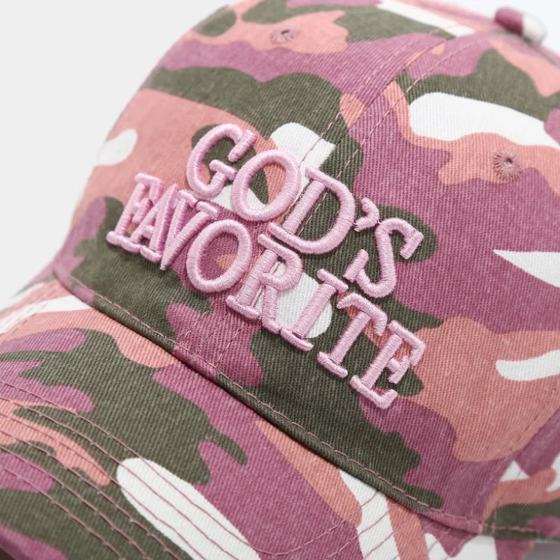 Rugged Vintage unisex American Retro Camouflage Embroidery Baseball Cap