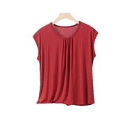 Plus size Modal Loose T-Shirt sleeveless solid color Casual Tank Tops XL to 8XL
