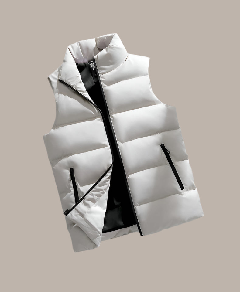 Men's Warm Winter Vest Jacket - Padded Sleeveless Coat