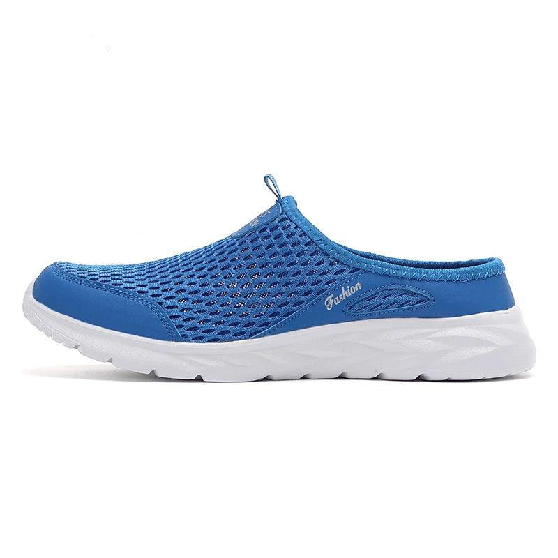 Breathable Mesh Men’s Summer Half Slippers | Lightweight Walking Shoes
