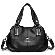 Luxury 3-Layer Handbag - Soft PU Leather Shoulder & Crossbody Bag
