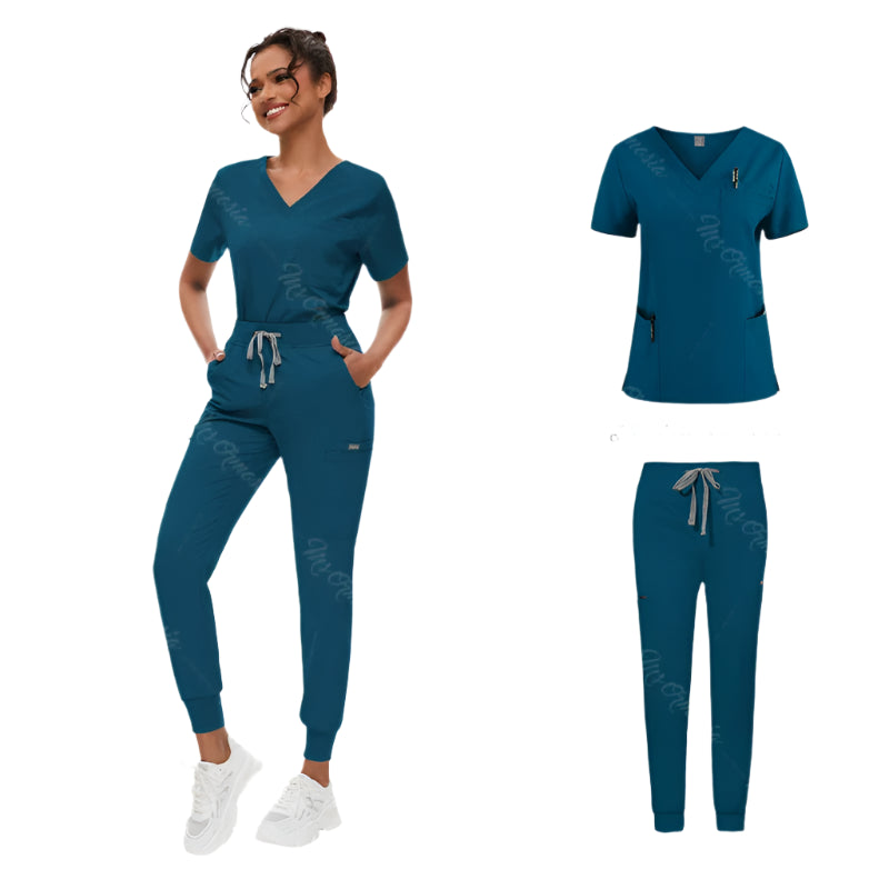 Sparkling Anti Wrinkle Washable Soft Fabric Workwear Jogger Scrubs
