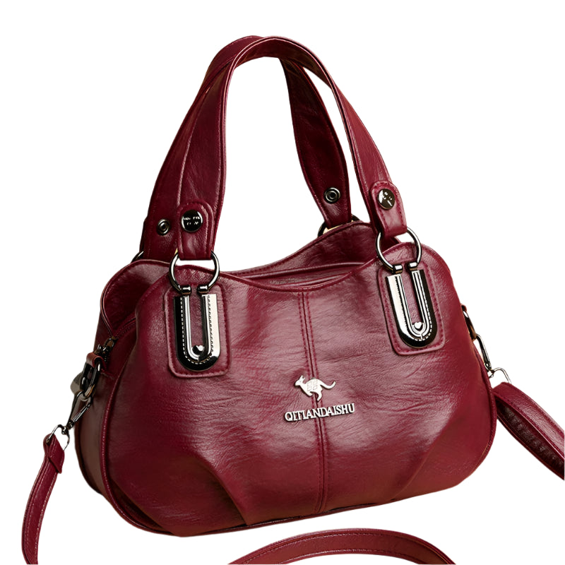 Luxury 3-Layer Handbag - Soft PU Leather Shoulder & Crossbody Bag