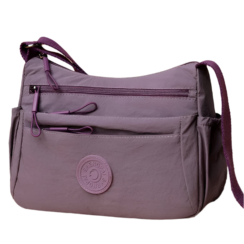 Women's Multi-Layer Crossbody Bag: Solid Color Multi-Pocket Versatile