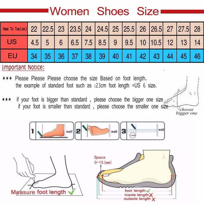 Women's Wedge Platform Slippers – Summer Slip-On Flip Flops Chart