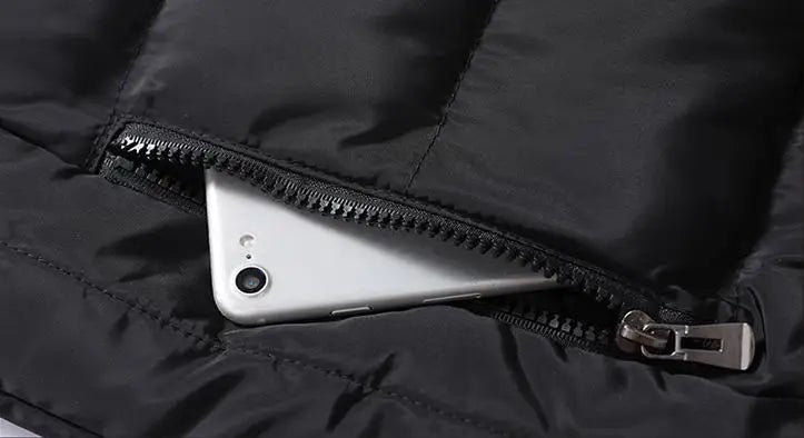 Men's Warm Padded Vest - Slim Fit Stand Collar Winter Waistcoat