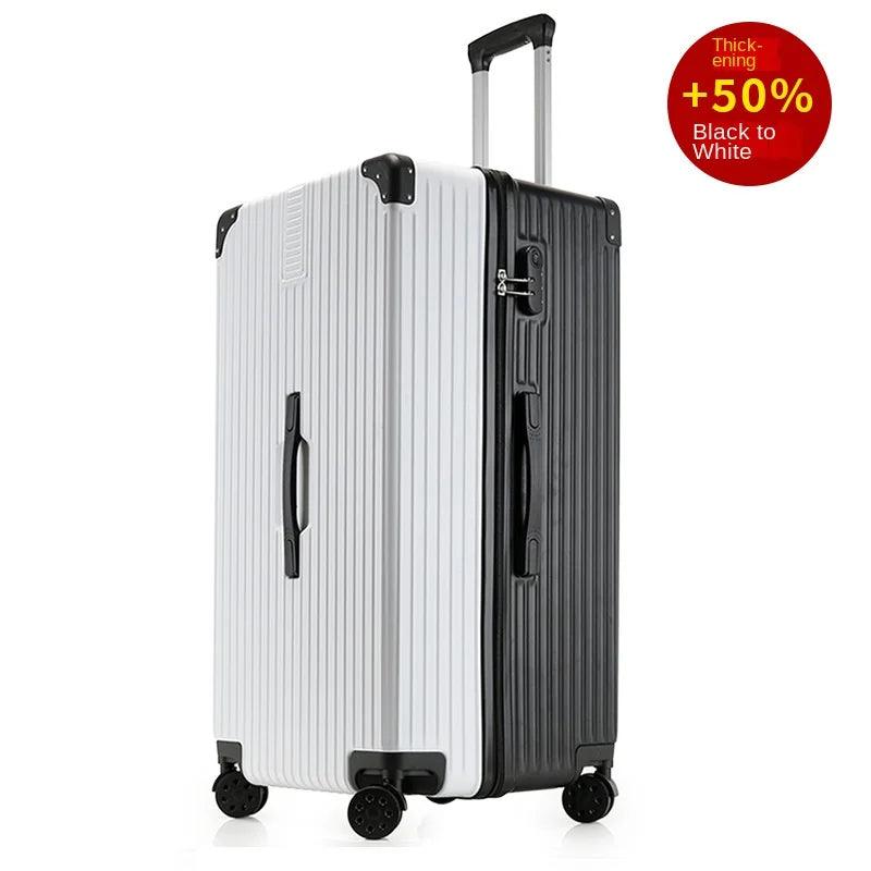 Oversized Cipher Suitcase | ABS+PC Trolley Luggage with Lock & Wheels