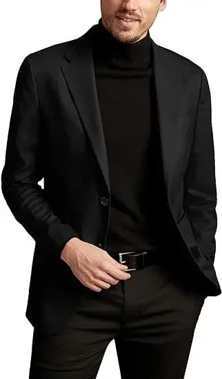Men's Cardigan Blazer Jacket: Solid Color Fashion Casual for Autumn