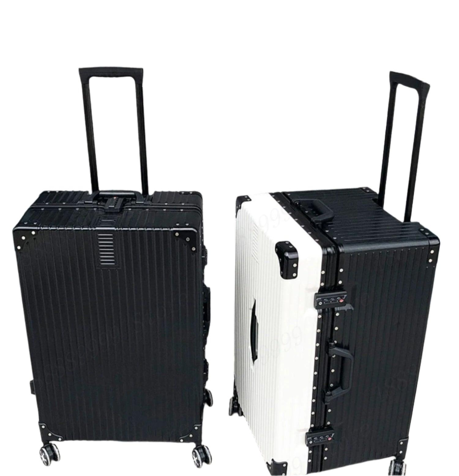 Oversized Cipher Suitcase | ABS+PC Trolley Luggage with Lock & Wheels