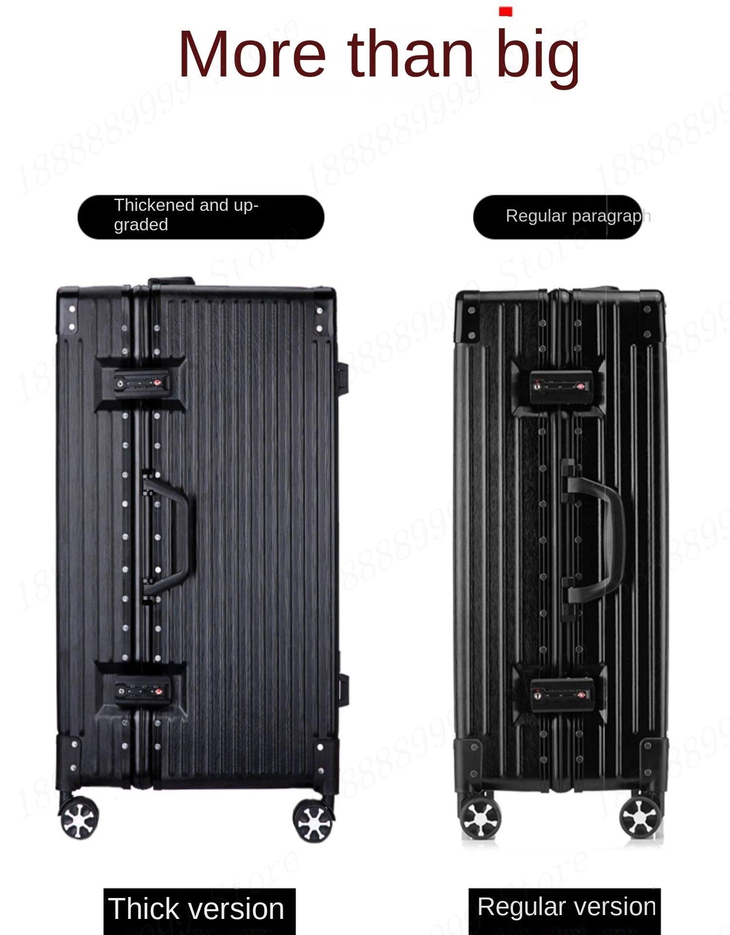 Oversized Cipher Suitcase | ABS+PC Trolley Luggage with Lock & Wheels