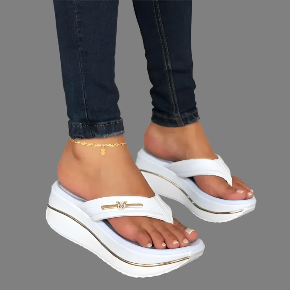 Women's Summer Platform Wedge Sandals - Casual Outdoor Flip Flops