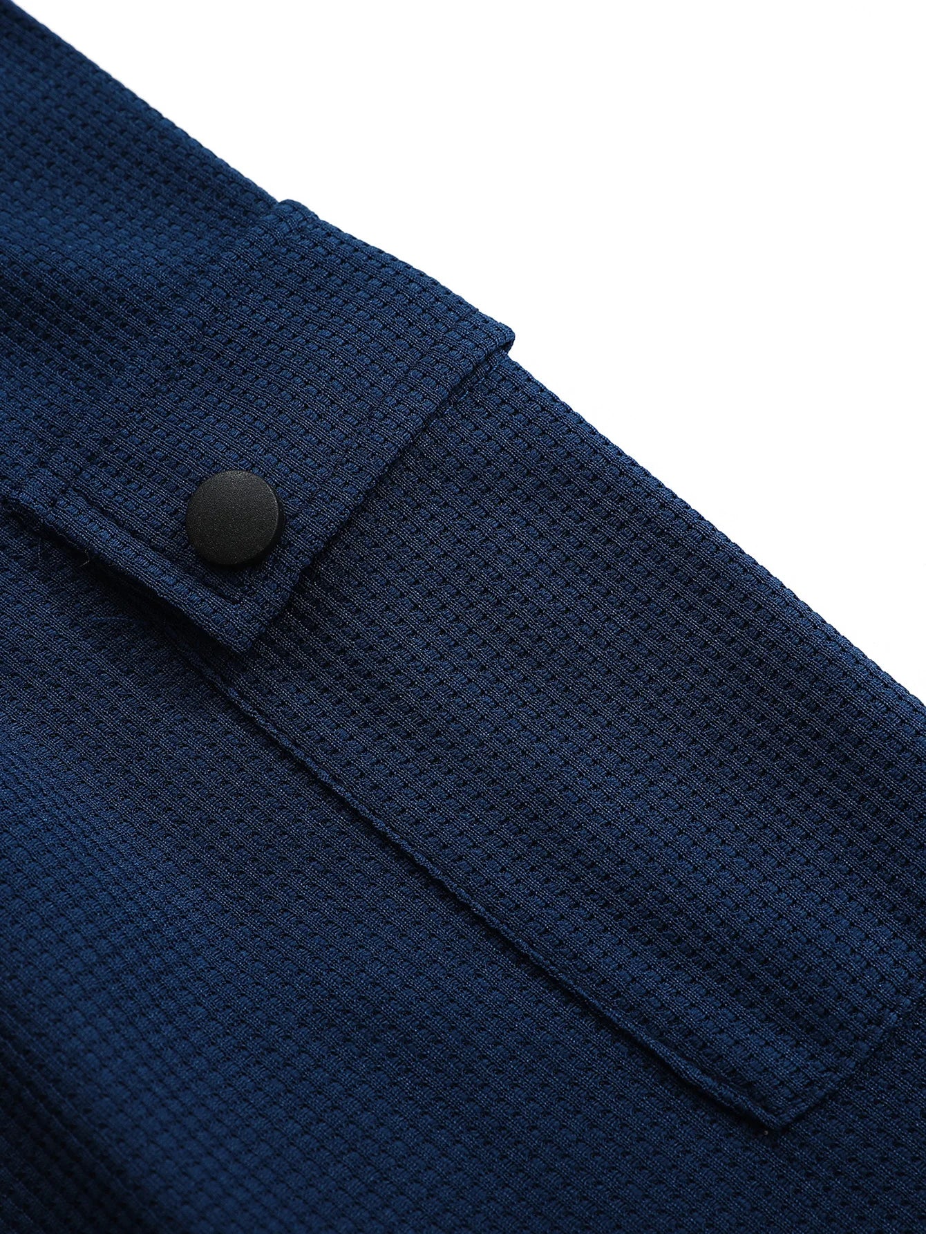 Men's New Henley Collar Shirt: Fake Two-Piece Waffle T-Shirt