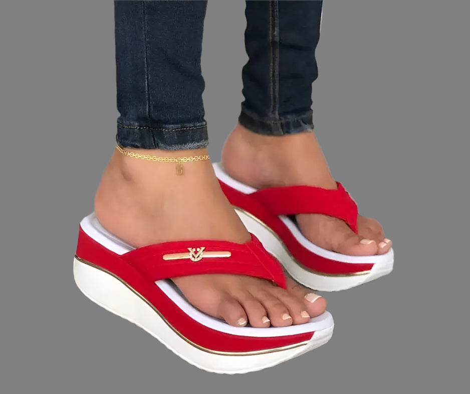 Women's Summer Platform Wedge Sandals - Casual Outdoor Flip Flops
