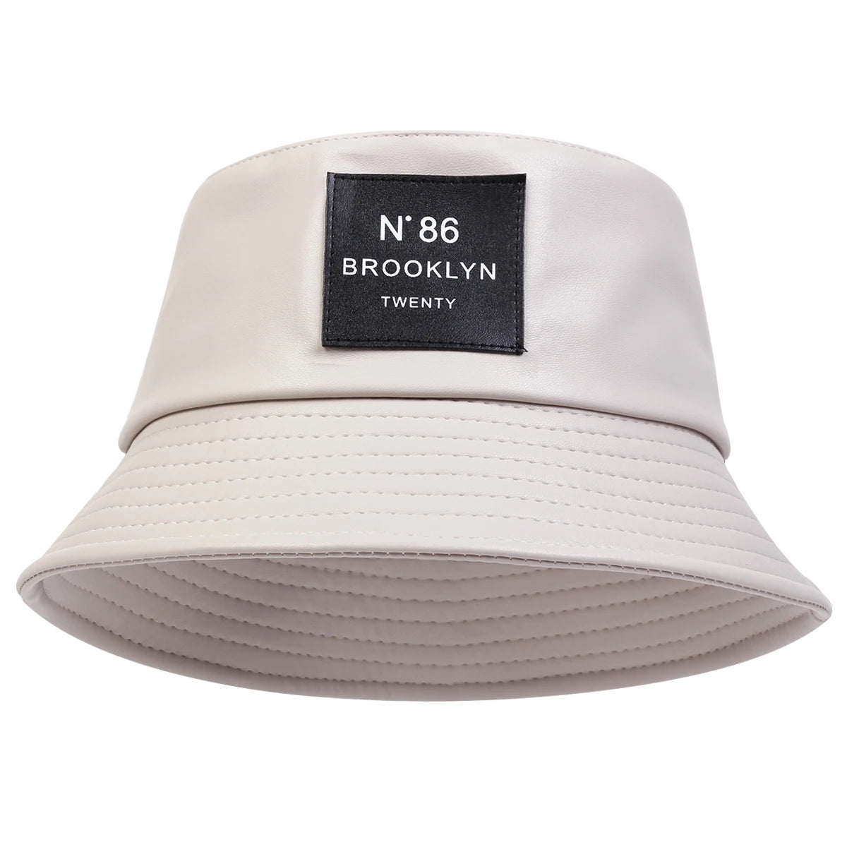 Brooklyn Style Faux Leather Panama Bucket Hat - Unisex Sun Hat