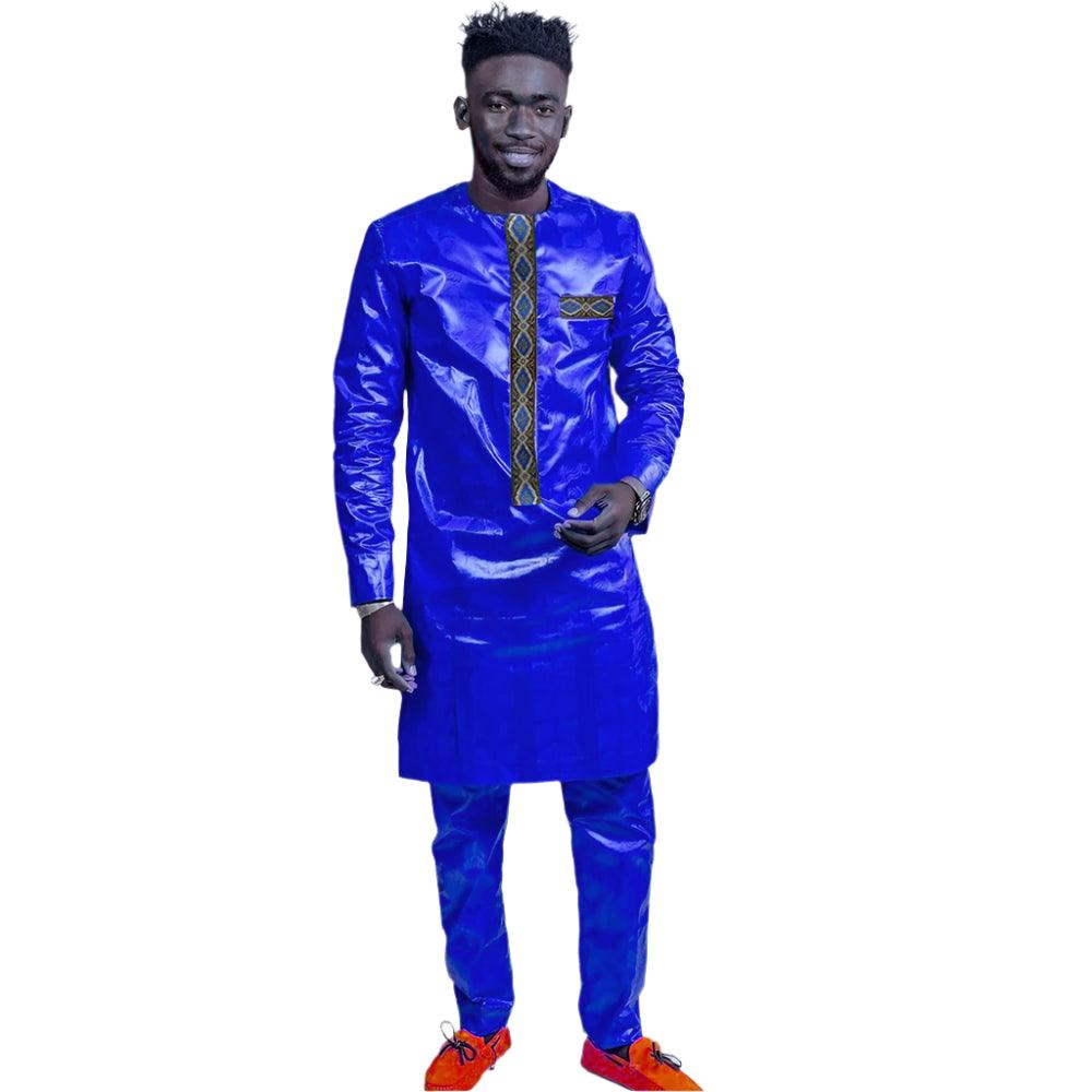 Bazin Riche African Men’s 2 Pcs Outfit Set