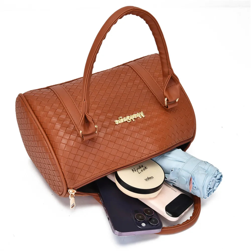 Libarrecy Fashion 6PC Handbag Set - Braid Shoulder Crossbody Tote