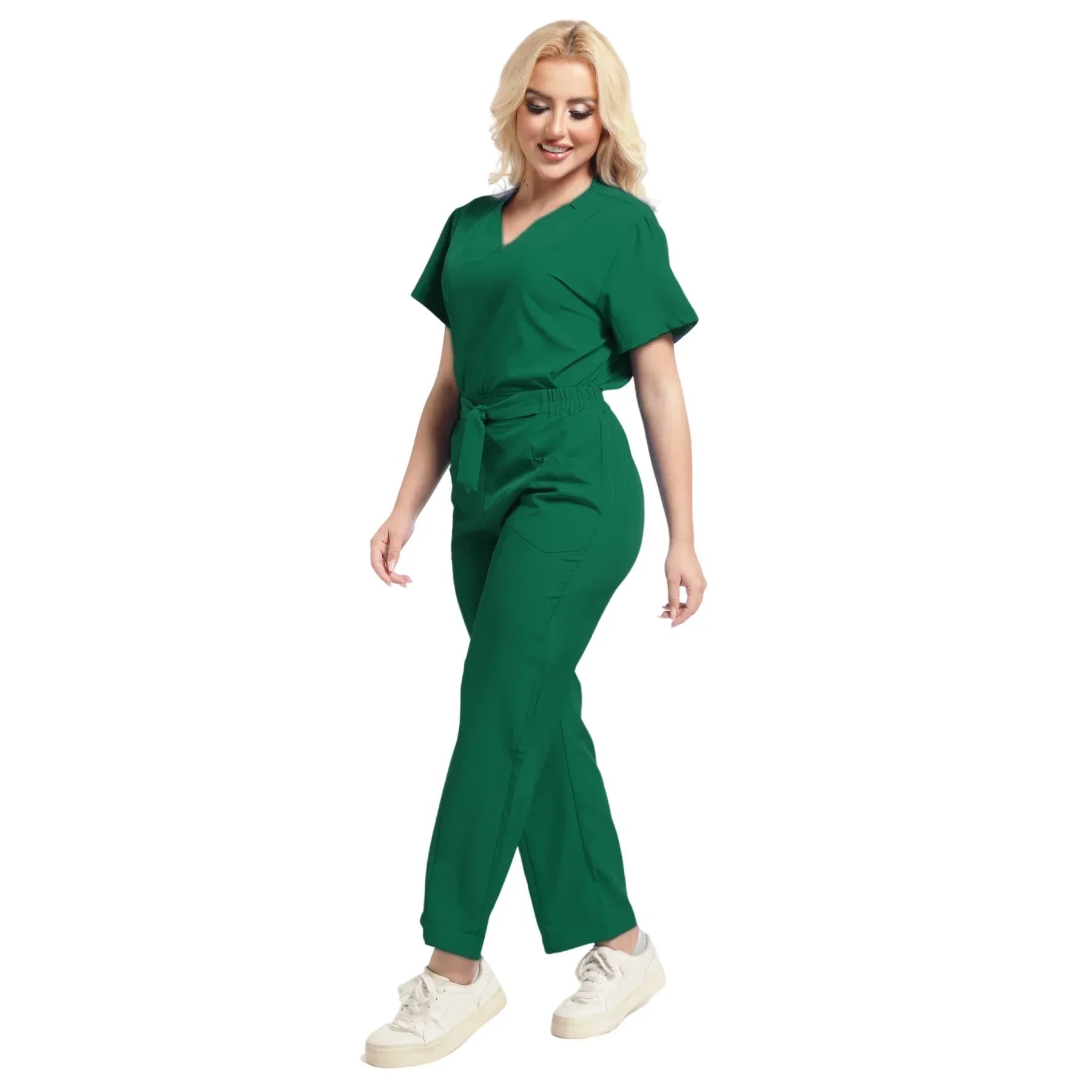 Plus Size Women's New Medical Scrubs Set - Pet Nurse & Salon Uniforms