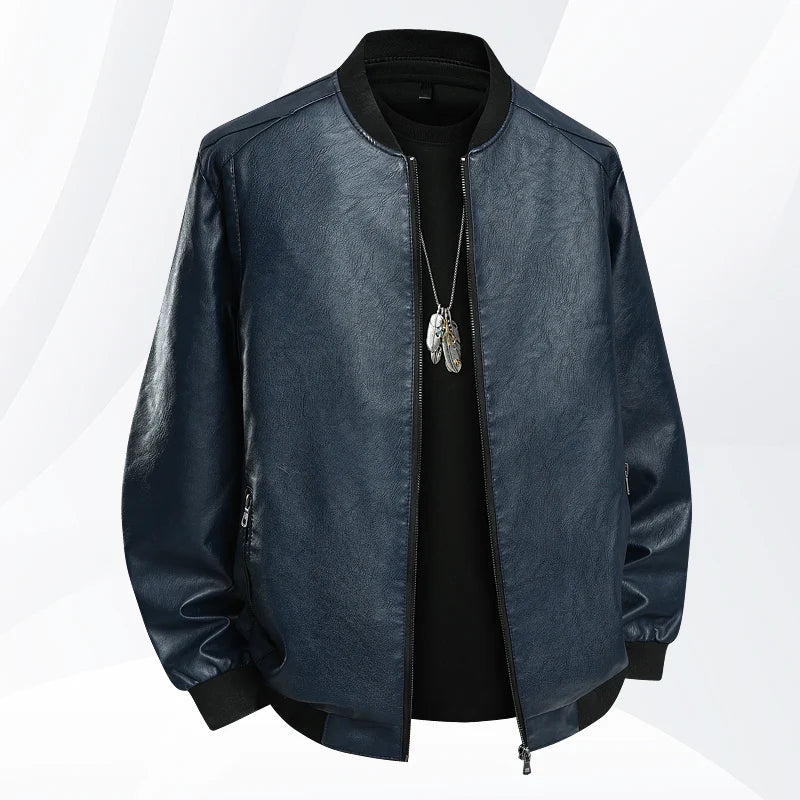 M-8XL Punk Style Men's PU Leather Jacket