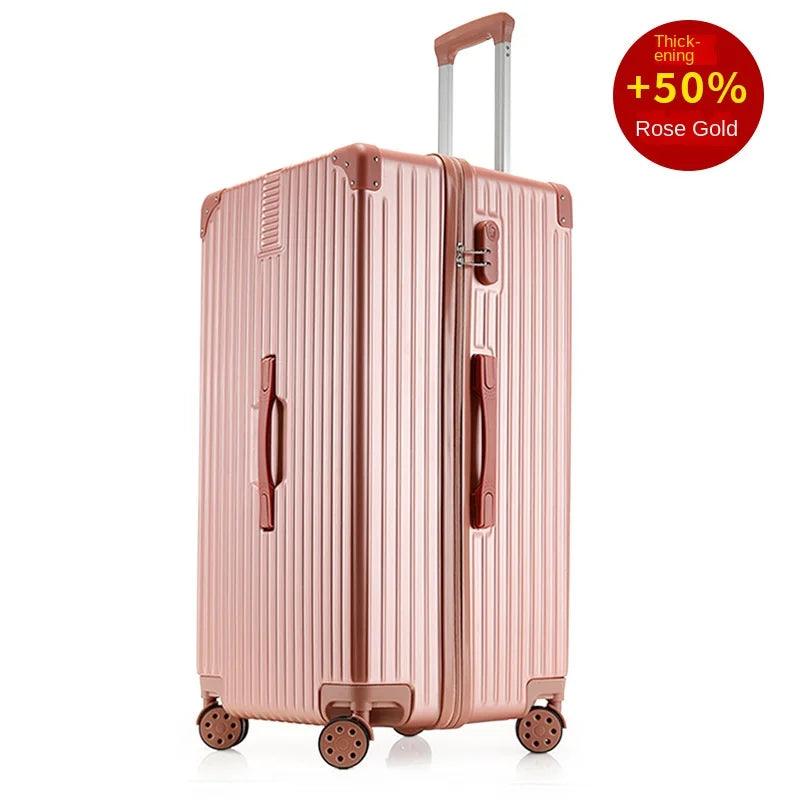 Oversized Cipher Suitcase | ABS+PC Trolley Luggage with Lock & Wheels