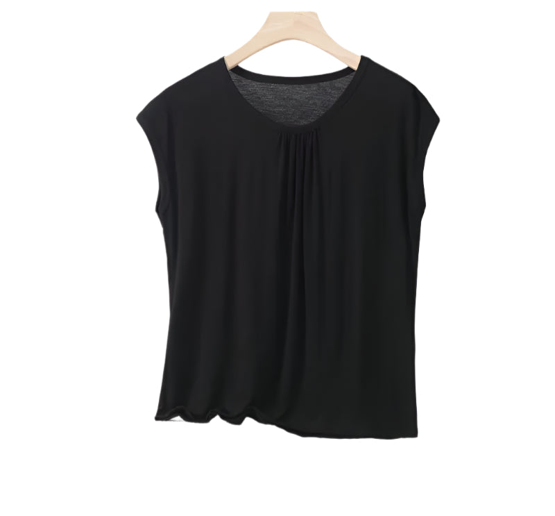 Plus size Modal Loose T-Shirt sleeveless solid color Casual Tank Tops XL to 8XL