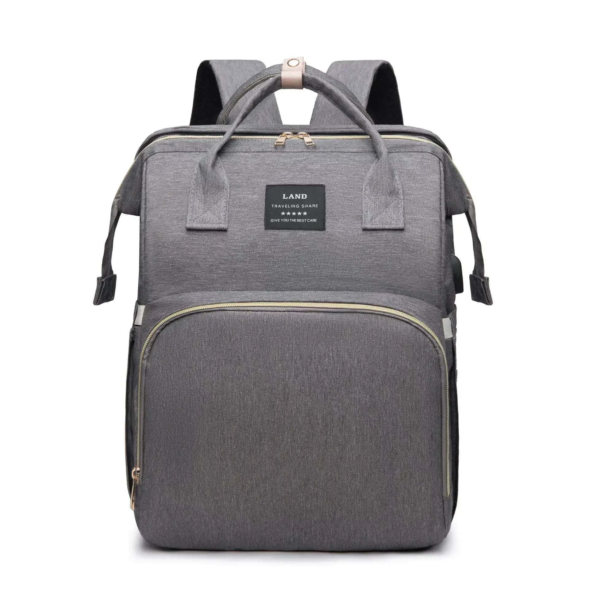 Folding Mommy Bag with Portable Crib – On-the-Go All-in-One Diaper Backpack