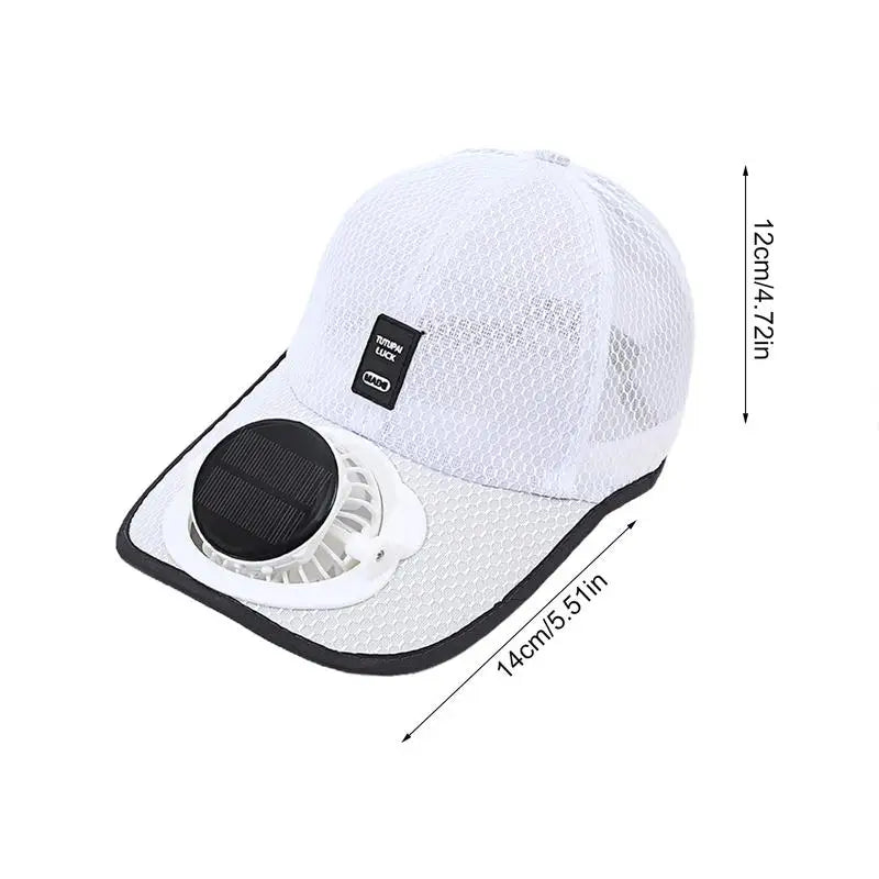 Solar Fan Hat - Unisex Breathable Mesh Sun Protection for Summer