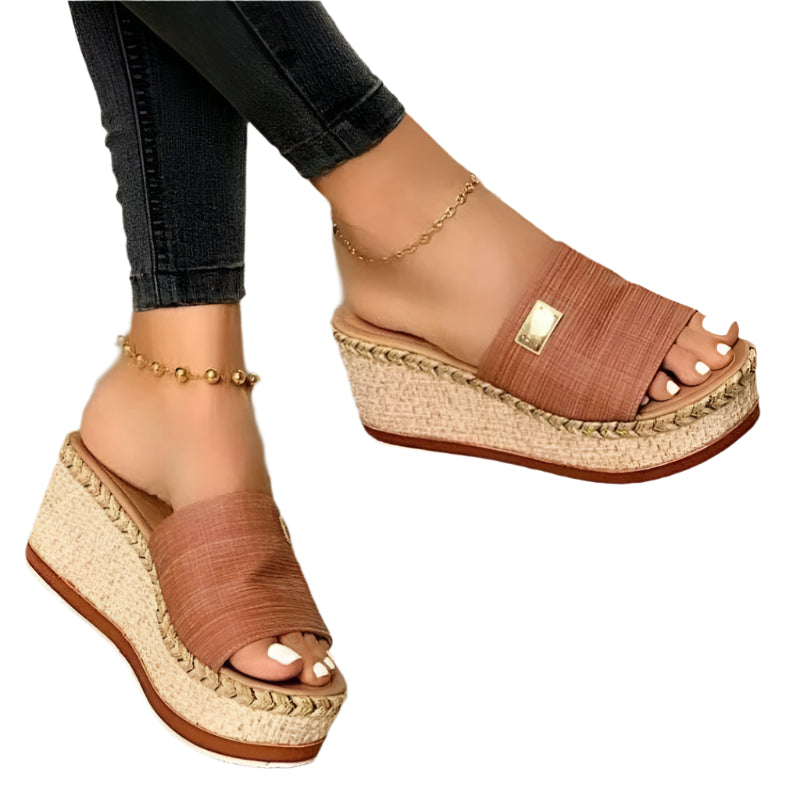 Women's Wedge Platform Slippers – Summer Slip-On Flip Flops
