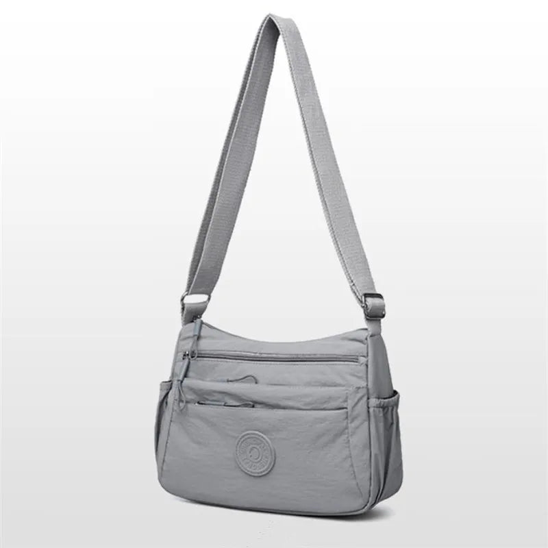 Women's Multi-Layer Crossbody Bag: Solid Color Multi-Pocket Versatile