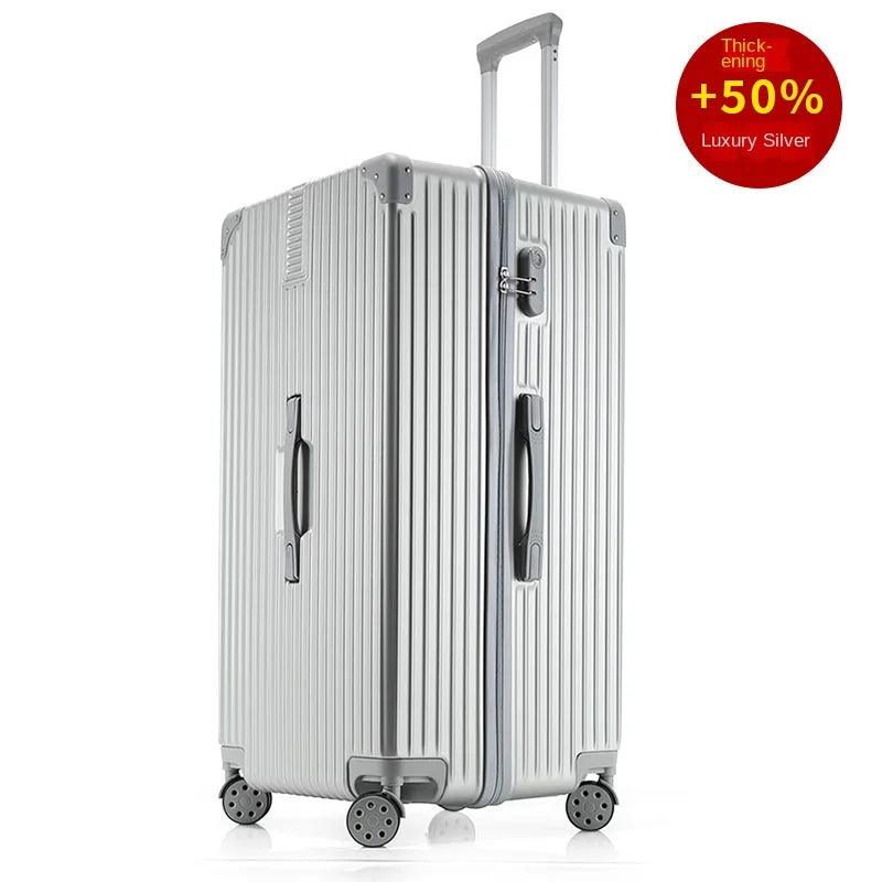 Oversized Cipher Suitcase | ABS+PC Trolley Luggage with Lock & Wheels