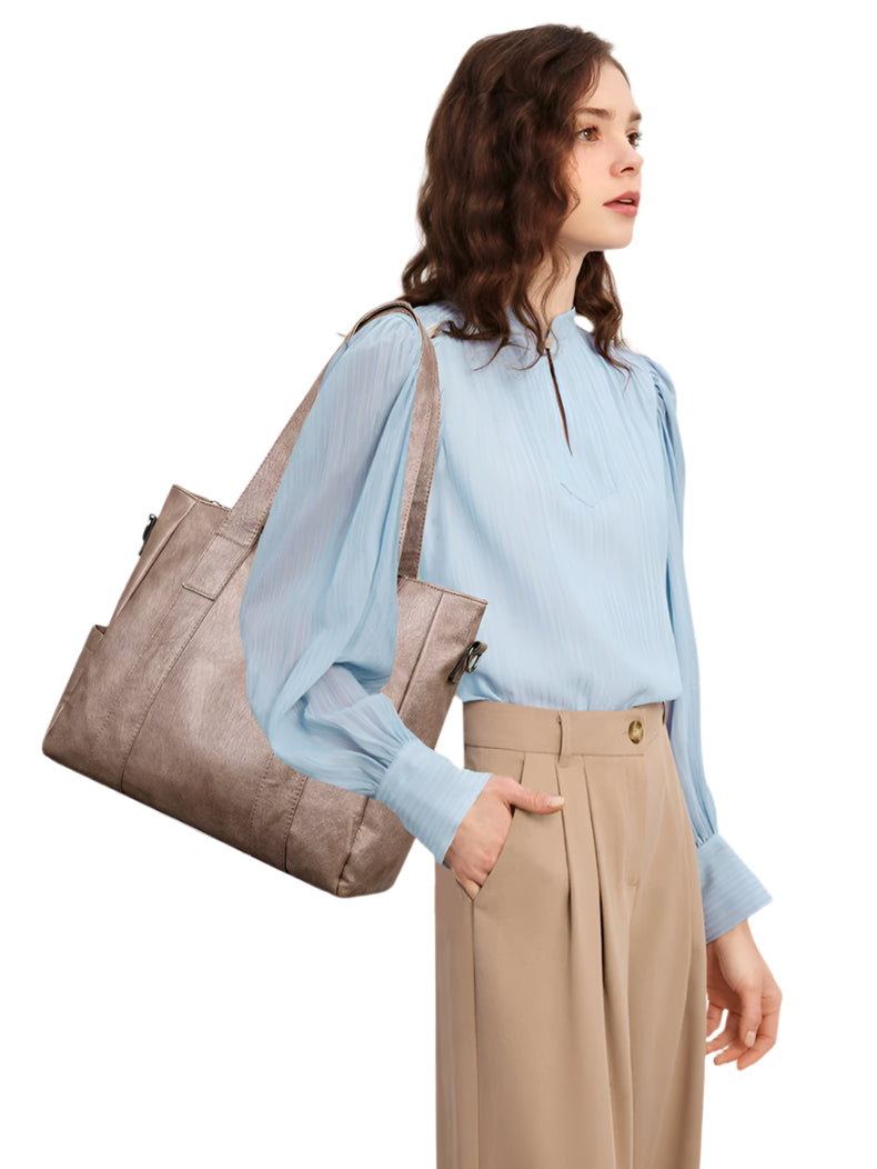 3-Piece Women's PU Leather Shoulder Crossbody Handbags Set