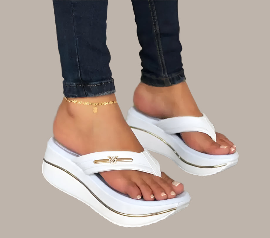 Women's Summer Platform Wedge Sandals - Casual Outdoor Flip Flops