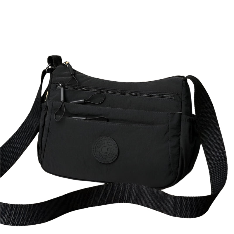 Women's Multi-Layer Crossbody Bag: Solid Color Multi-Pocket Versatile