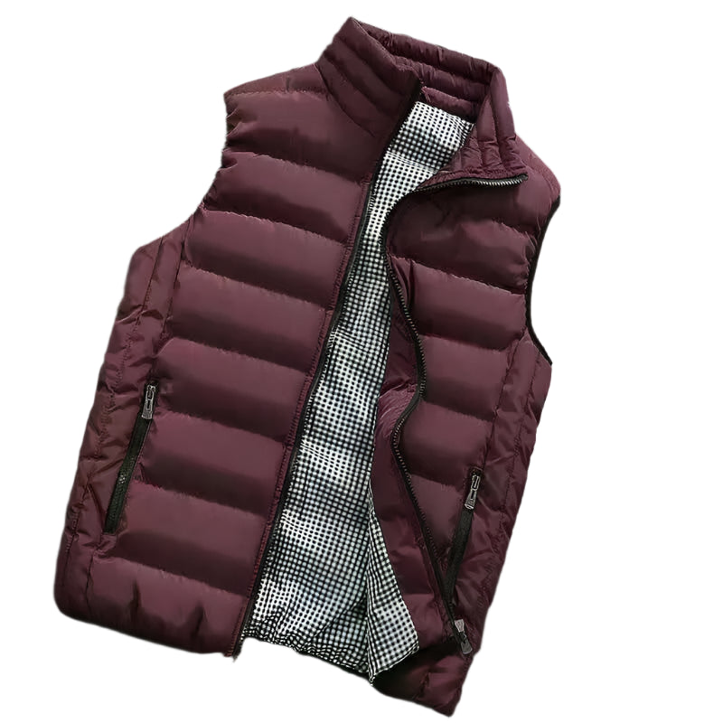 Men's High-End Cotton Vest Jacket – Thick Sleeveless Winter Waistcoat