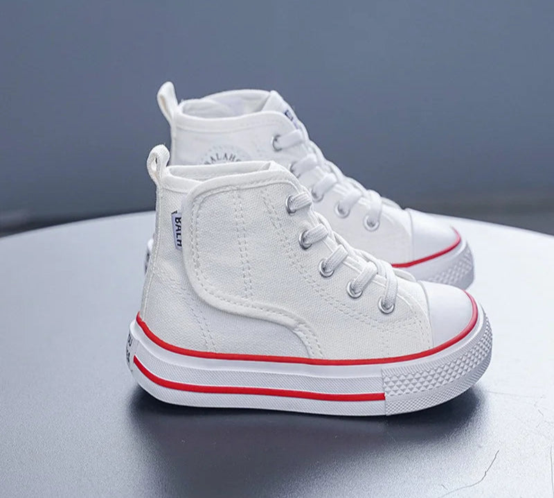 Children's High-Top Canvas Shoes – Unisex Casual Skate Sneakers