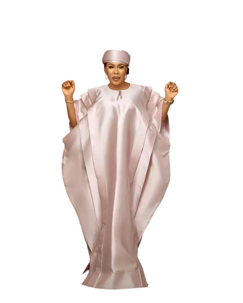 African Satin Abaya Boubou | Dubai Caftan Party Dress Women