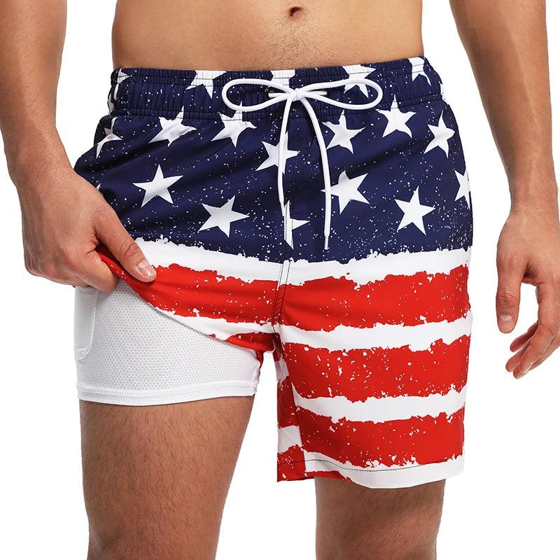 Men’s Quick-Dry Swimming Shorts | 4-Pocket Gym & Beach Boardwear