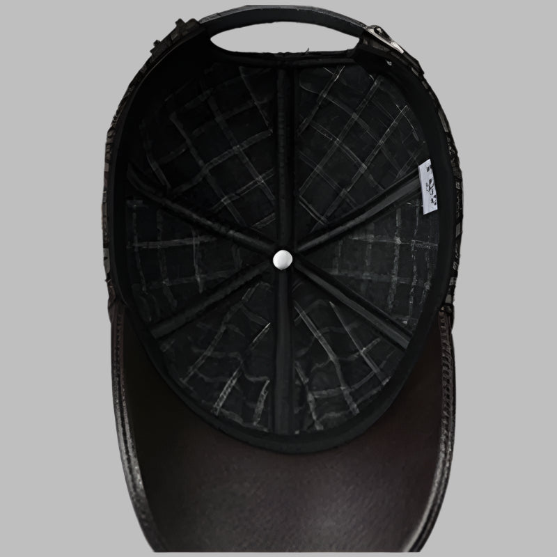 Genuine Leather Sheepskin Baseball Cap for Men & Women – Adjustable Fit