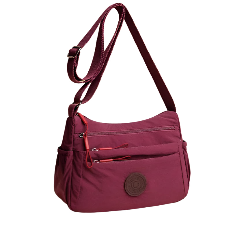 Women's Multi-Layer Crossbody Bag: Solid Color Multi-Pocket Versatile
