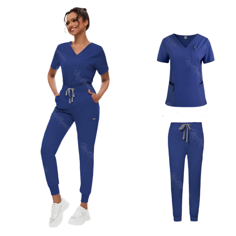 Sparkling Anti Wrinkle Washable Soft Fabric Workwear Jogger Scrubs