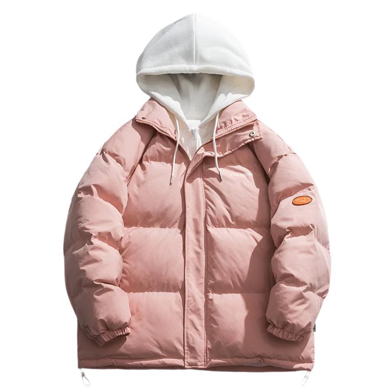 Colorful Oversize Winter Parka: Harajuku Hip Hop Hooded Puffer Jacket for Men - JVMCL