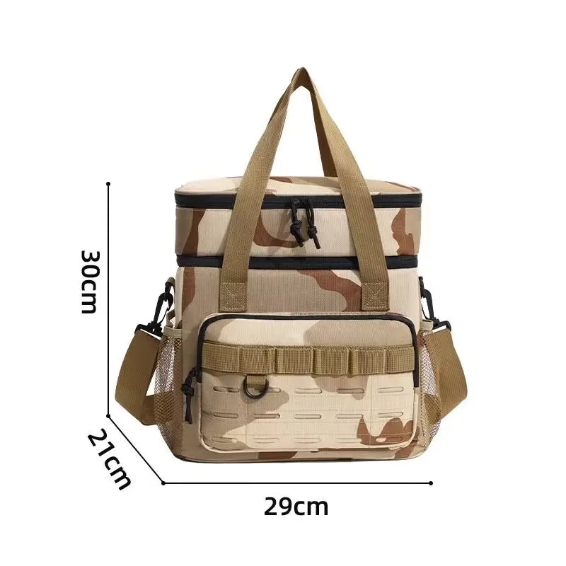 High-Capacity Tactical Thermal Double-Layer Insulated Cooler Bag Backpack