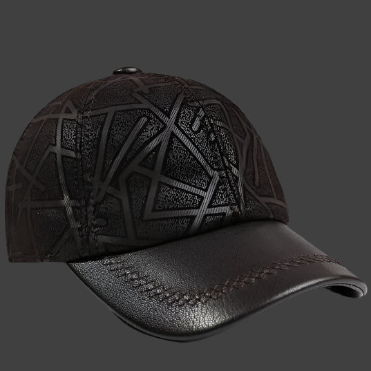 Genuine Leather Sheepskin Baseball Cap for Men & Women – Adjustable Fit