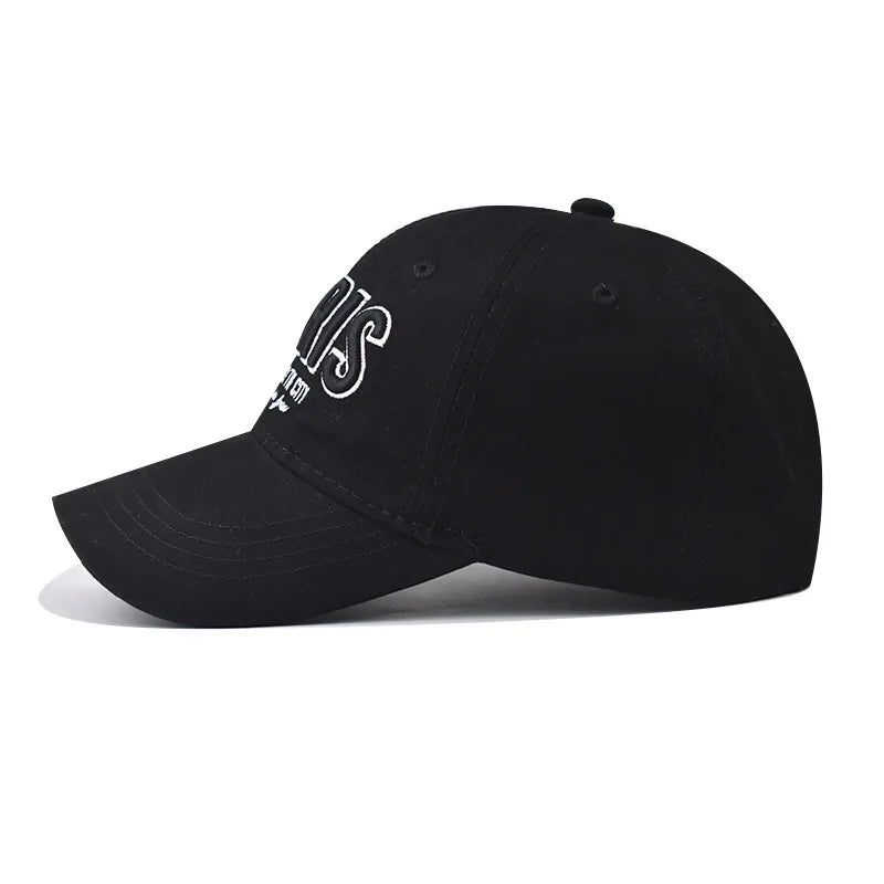 PARIS Letter Embroidered Baseball Cap – Korean Style Casual Fitted Hat