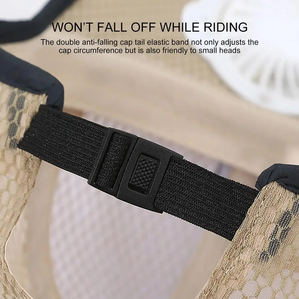 Solar Fan Hat - Unisex Breathable Mesh Sun Protection for Summer