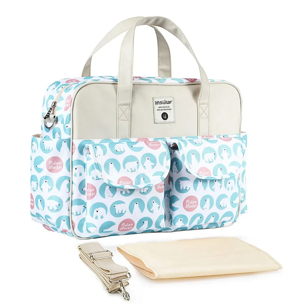 Insular Baby Diaper Bag: Fashion Nappy Stroller & Organizer Tote