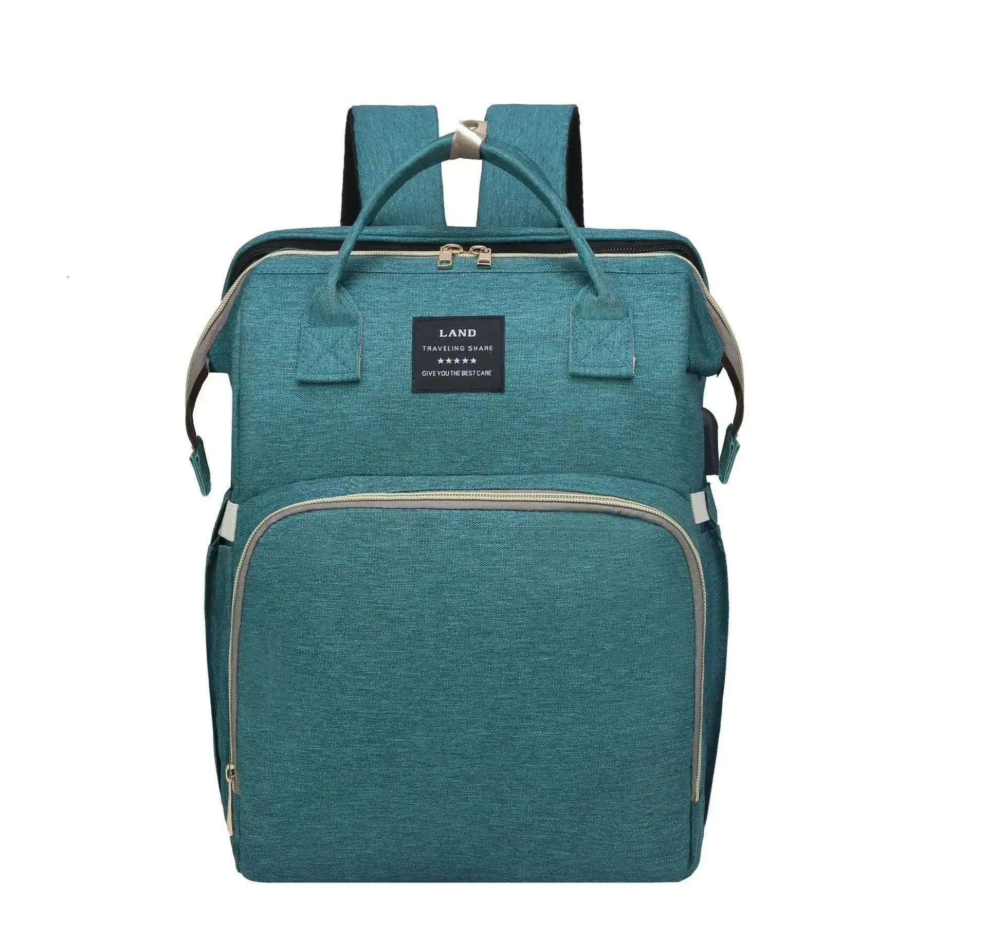 Folding Mommy Bag with Portable Crib – On-the-Go All-in-One Diaper Backpack