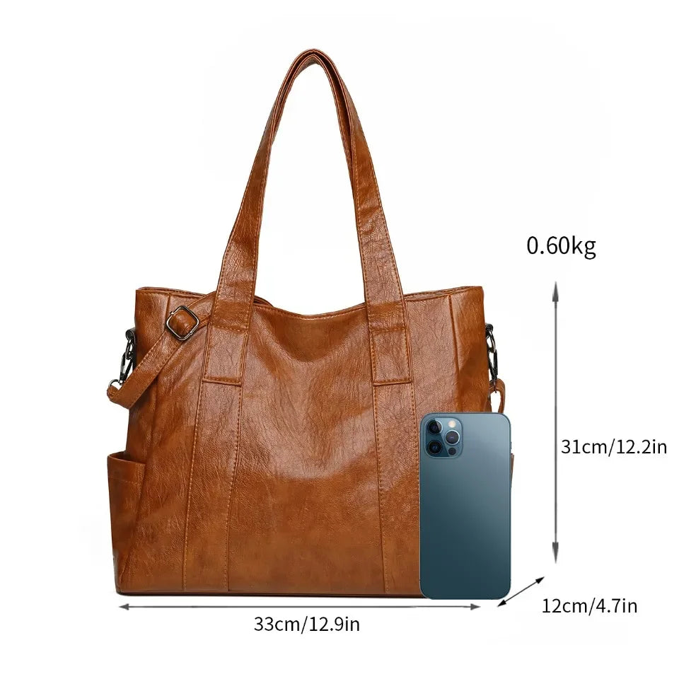 3-Piece Women's PU Leather Shoulder Crossbody Handbags Set