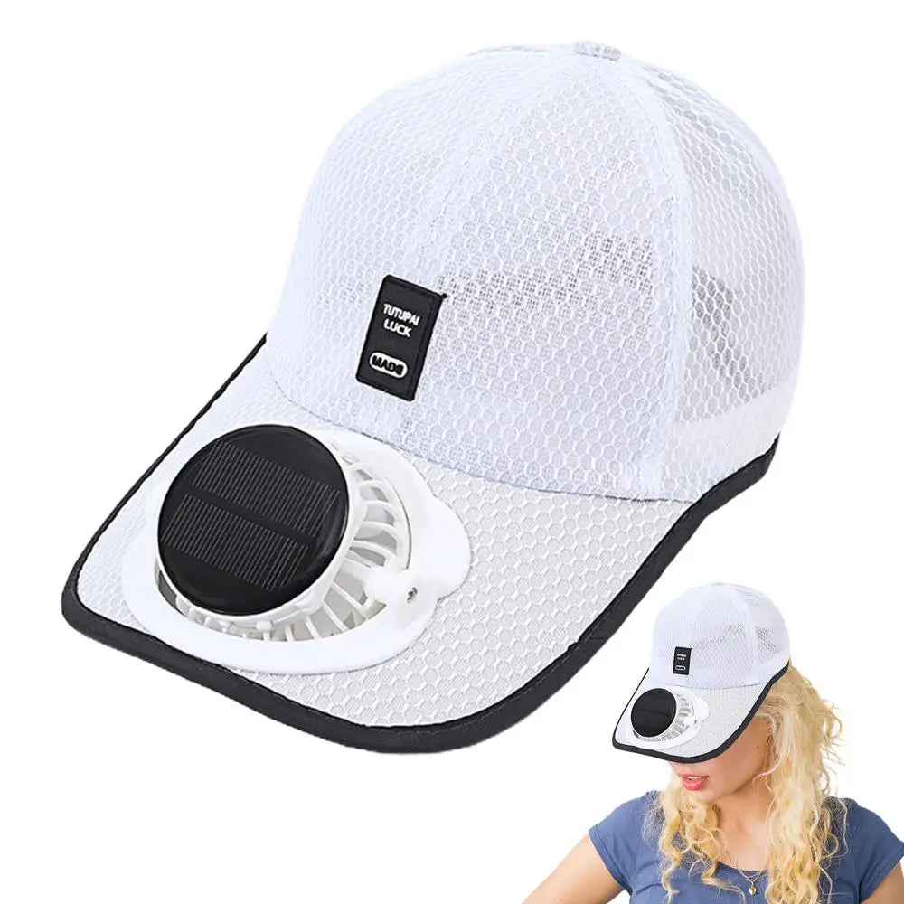 Solar Fan Hat - Unisex Breathable Mesh Sun Protection for Summer