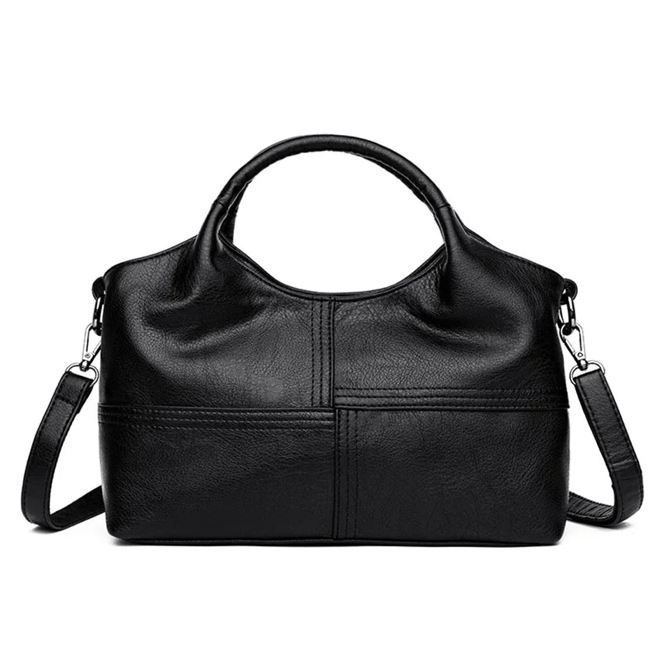Genuine Brand Soft Leather Small Crossbody Tote – Casual Designer Shoulder Bag
